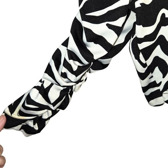 Five by Simon Small S Women's Blazer Zebra Suit Coat Misses Size 4 6 Jacket - Picture 3 of 5